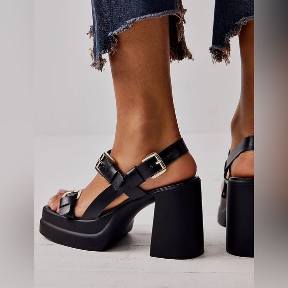 Free people Pamela double stack platform heels - Picture 3 of 10